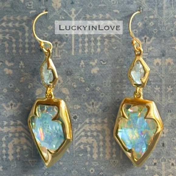 ALEXIS BITTAR • Miss Havisham Rare CZ Double Drop Celestial Pear Earrings - Picture 3 of 4